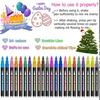 Traumhafter Glanz Dual-Line Konturenstift Set – Metallischer Umrissmarker, 2–3 mm Spitze, Schnelltrocknende Ungiftige Tinte für Kunst, Karten & DIY-Bastelarbeiten