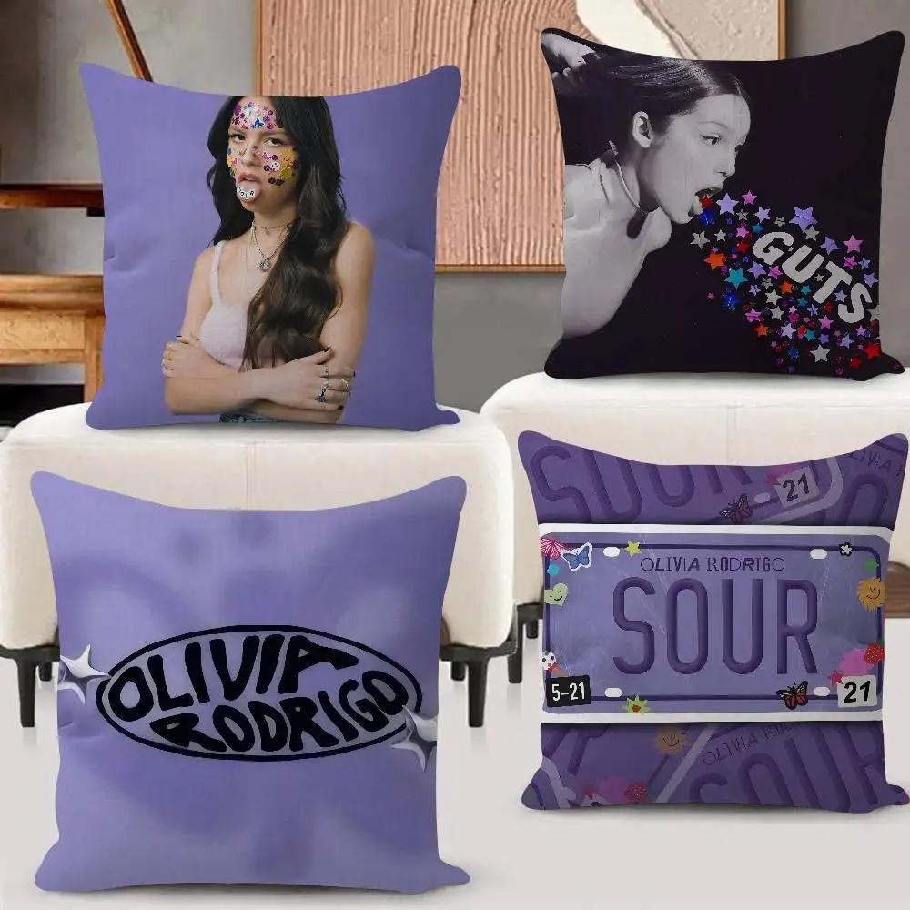 Fine Glasses Unisex Singer O-Olivia R-Rodrigo Decorative Room Aesthetics Pillow Case Home Decor Bedroom Sofa Bed Couch Pillow Cover 45X45