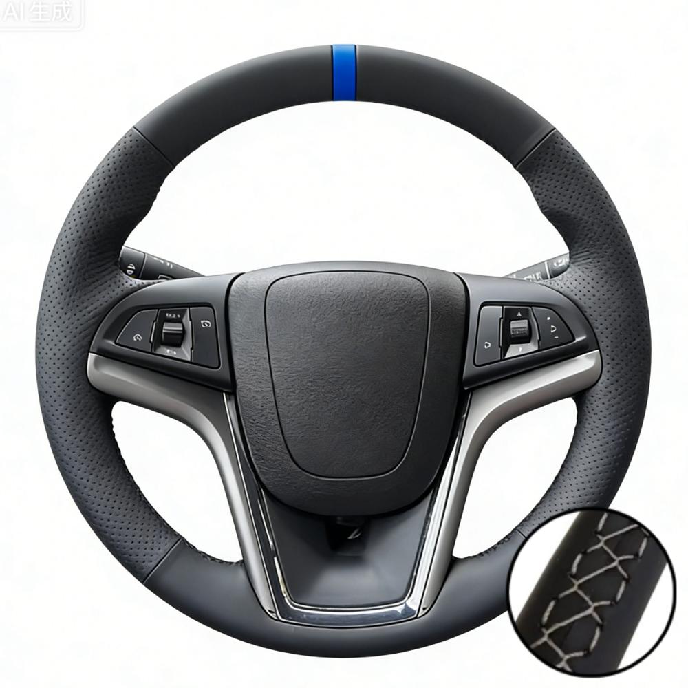 Car Accessories Hand Stitched Perforated Microfiber Leather Steering Wheel Cover For Chevrolet Malibu Crekor Cruze Camaro