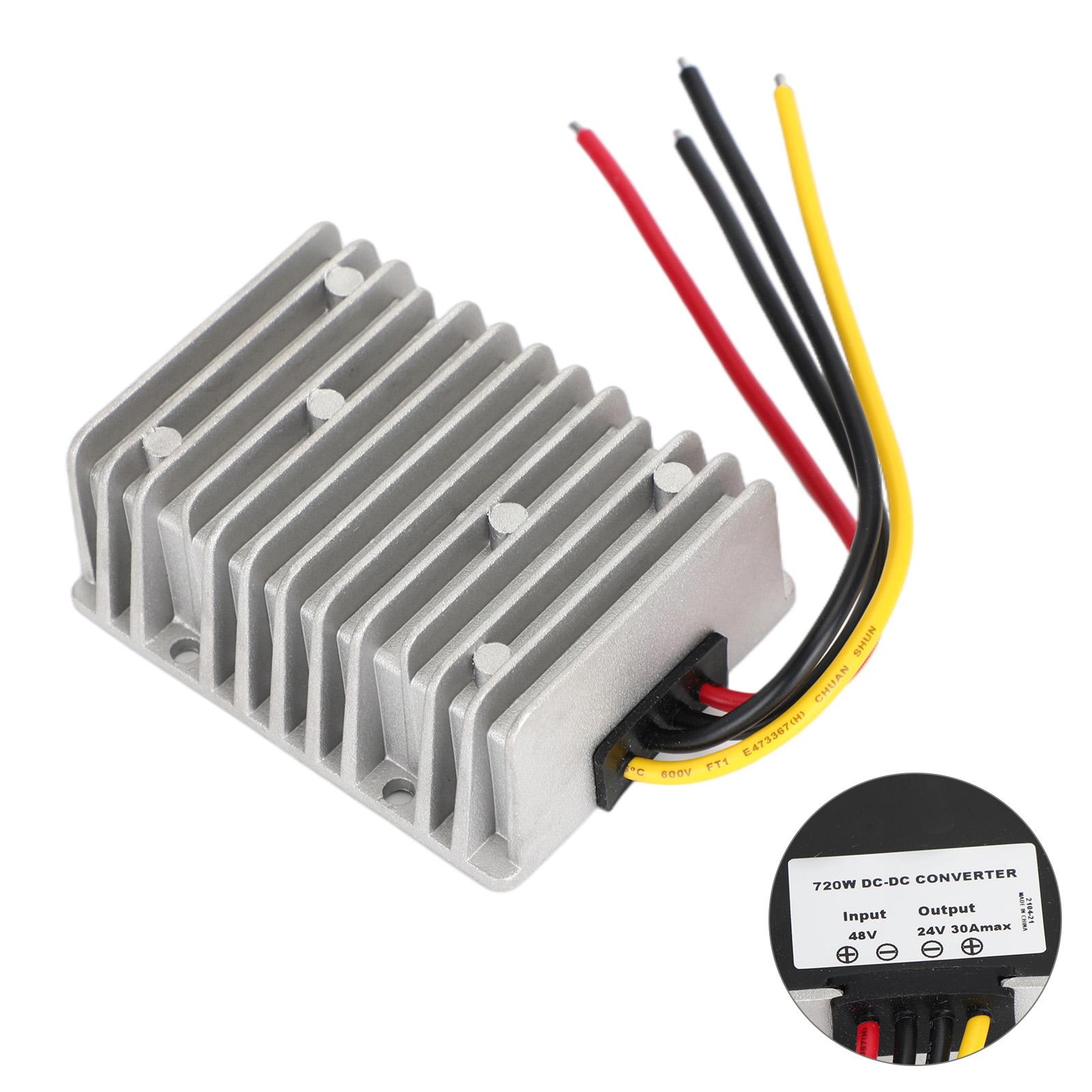 

Водонепроникний 36В/48В до 24В 30А 720Вт Понижувальний DC/DC Перетворювач Напруги Регулятор