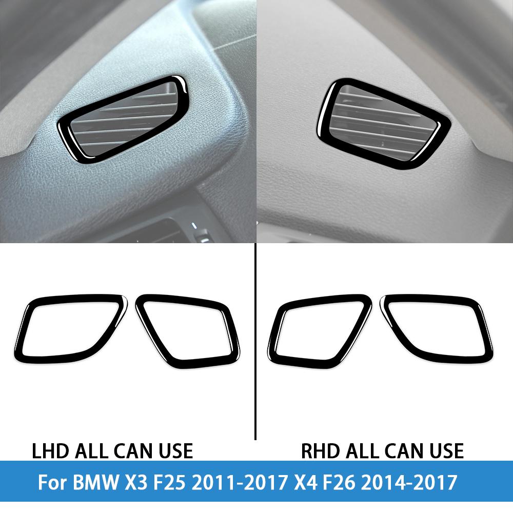For BMW X3 F25 2011-2017 X4 F26 2014-2017Car Accessories Piano Black Interior Air Vent Taillight Console Trim Modified Sticker
