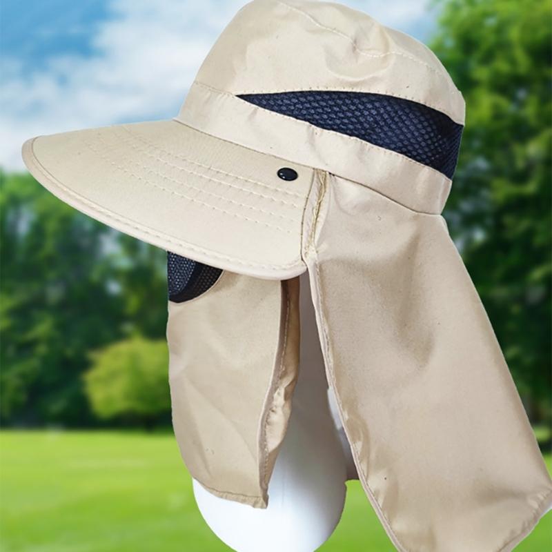 Foldable Sun Protections Hat Hikings Camping Casual Fishing Caps with Neck Flap