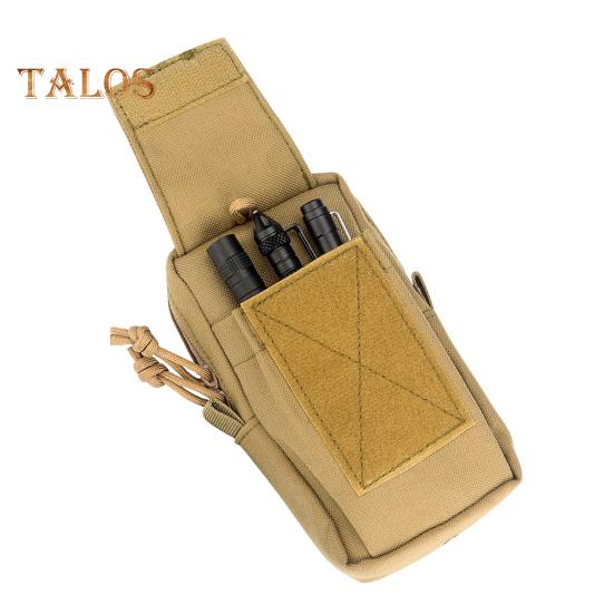 Tactical Molle Accessory Pouch Backpack Shoulder Strap Attachment Bag with Double-Zipper Pocket Tactical Molle Tool Pocket for Outdoor Activities