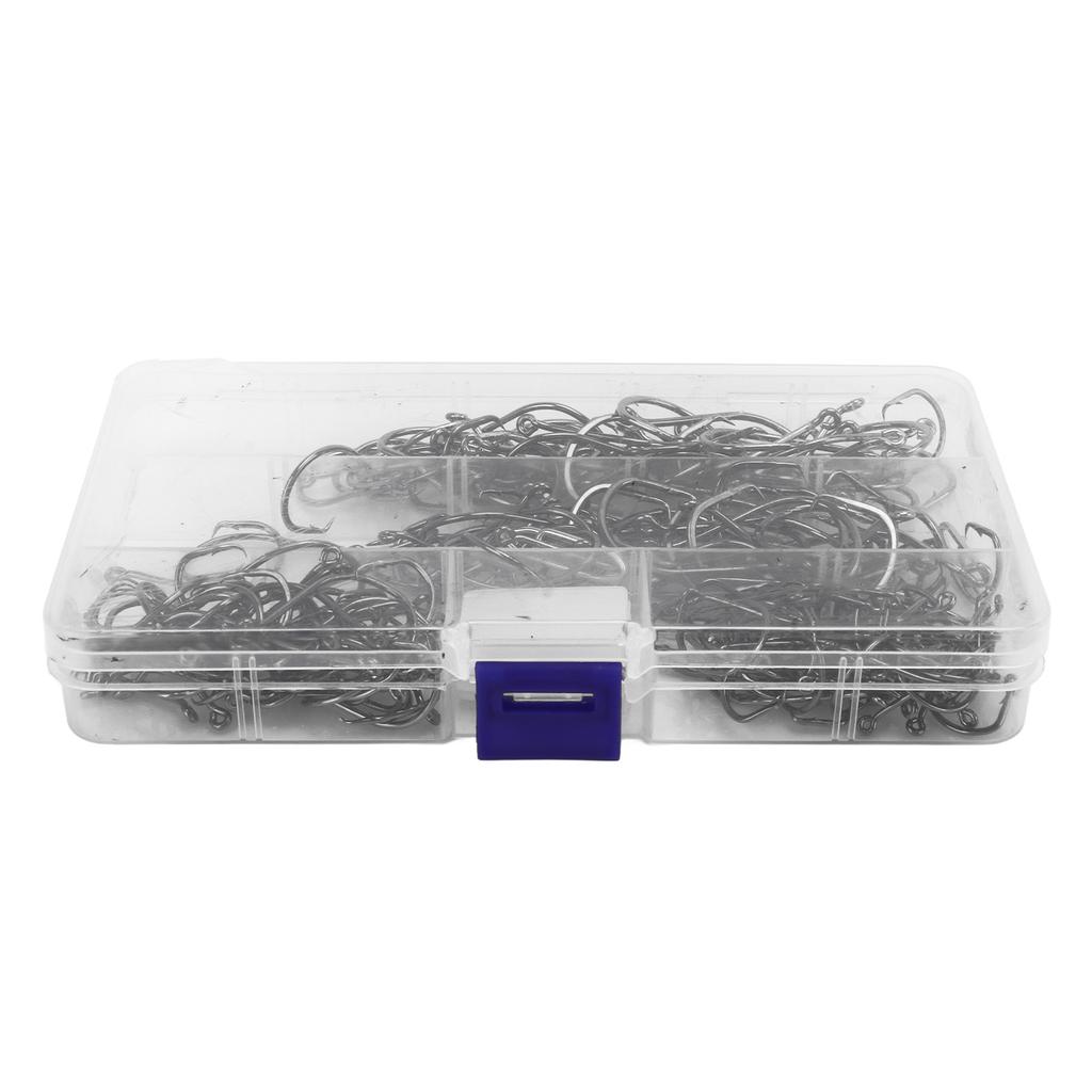 180PCS Octopus Offset Fishing Hooks High Carbon Steel 7384 Fishing Circle Hooks with Ring Hole