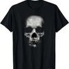 Scary Face Halloween Skull Faded Horror Creepy Spooky T-Shirt