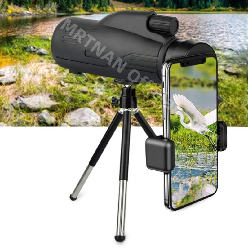 Monocular Telescope Long Range Binoculars HD Zoom 12x50 with Tripod Phone Clip for Hunting Camping