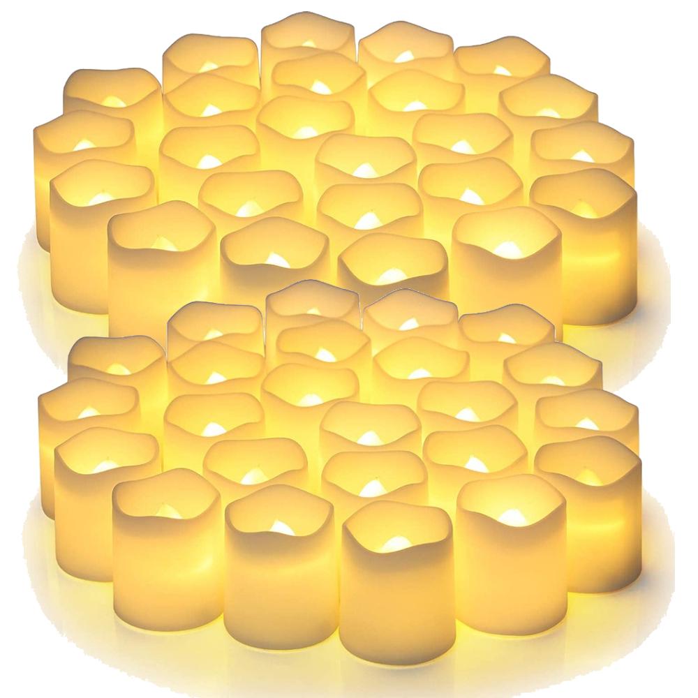 24Pcs/Set Flameless LED Candle Creative ing Led Tea Light Warm White Flameless Candle Halloween Christmas Decor Candle Light