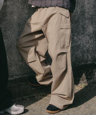 XERO Parachute Cargo Over String Pants [Beige]