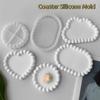 Round Storage Tray Mold Translucent Gypsum Tray Mold Creative Coaster Silicone Mold  Wedding Decor