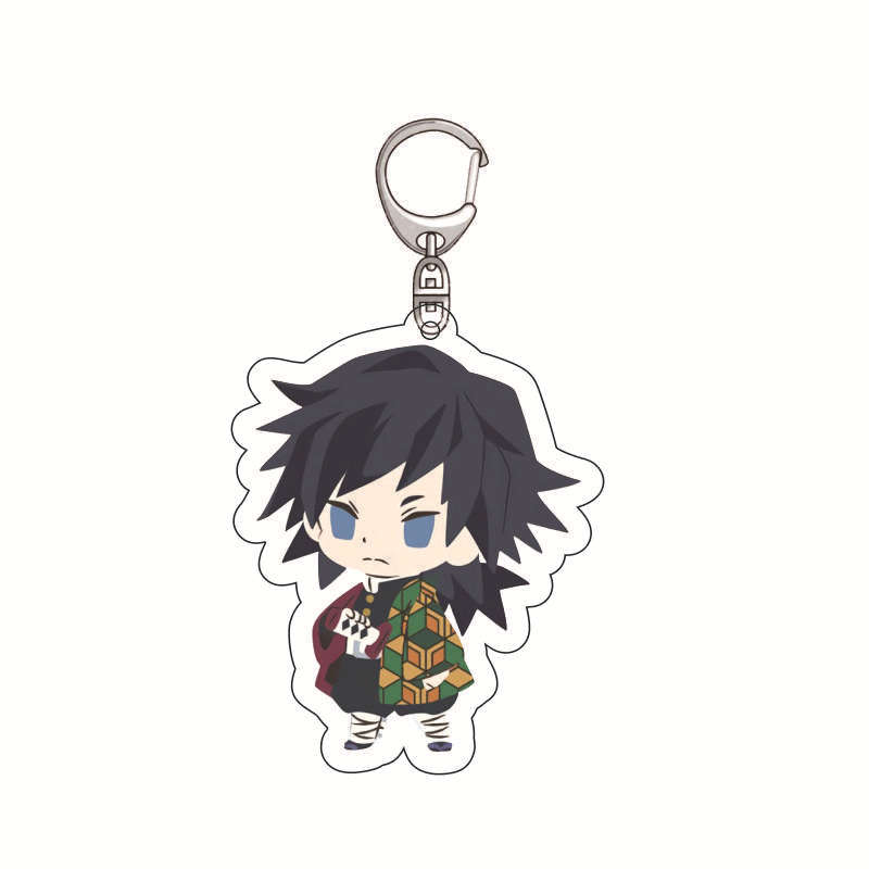 Anime Demon Slayer Acrylic Keychain Series Ingenious Pendant Tanjiro Kamado Nezuko Zenitsu Agatsuma Accessories Present for Fans