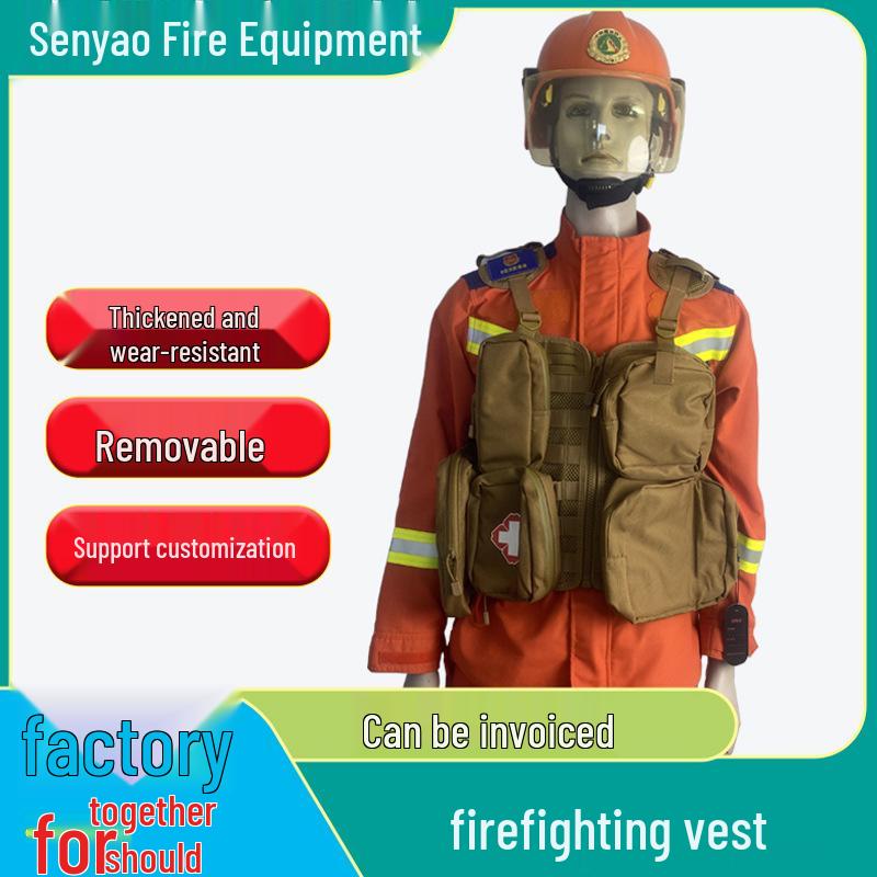 Aramid Flame Retardant Multi-Module Tactical Vest for Forest Firefighting and Rescue