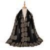 New Middle East black embroidered headscarf, Indonesian Malay fashion headscarf, shawl scarf
