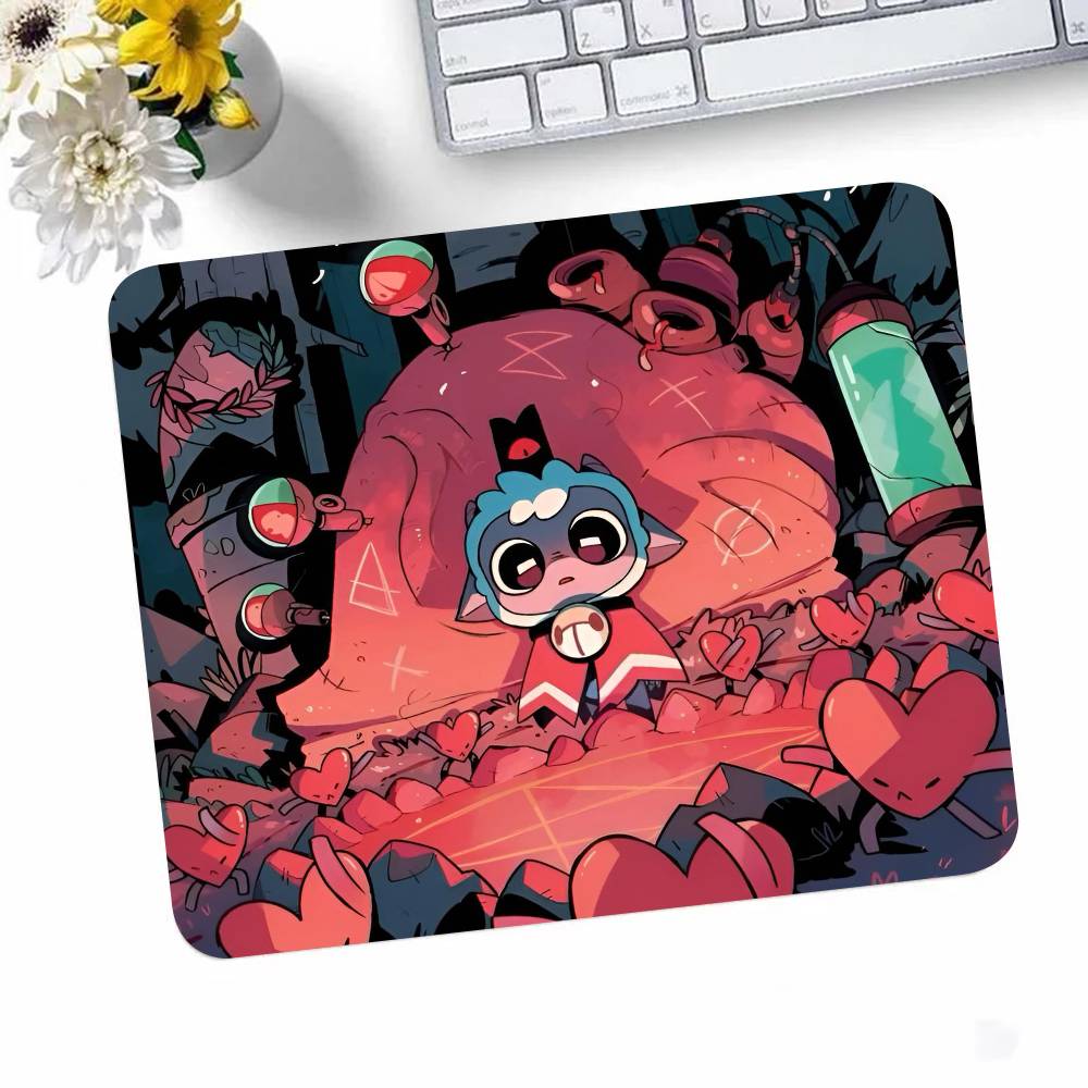 Cult Of The Lamb Gaming Mousepad Small LockEdge Mouse Pad For Gamers Computer Desk Pad Rectangular Anti-slip Rubber