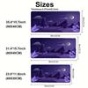 Large Xxl Gaming Mouse Pad Desk Mat Keyboard Pad Flat Purple Mountain Forest Crescent Moon Night Scene Laptop Notebook Pc Gamer