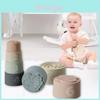 Silicone Baby Stacking Cups With Visual Stimulation For Parentchild Interactive Play