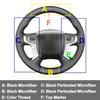 Hand Stitching Car Steering Wheel Cover Wrap for Mitsubishi L200 Outlander PHEV Shogun Sport Pajero Triton 2015-2026