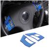 Blue Carbon Fiber Steering Wheel Button Cover Trim For Corvette C6 2005-13