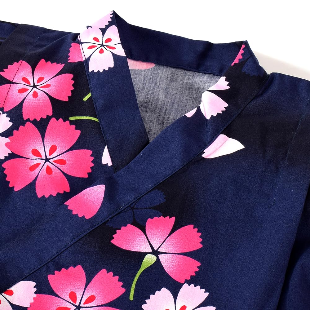Barevné Jinbei ve stylu bonbónů 120cm Yamato Nadeshiko Dětské Jinbei Jinbei Ideální pro letní ohňostroje a letní festivaly (Dívky) (Námořnická modrá) Děti'