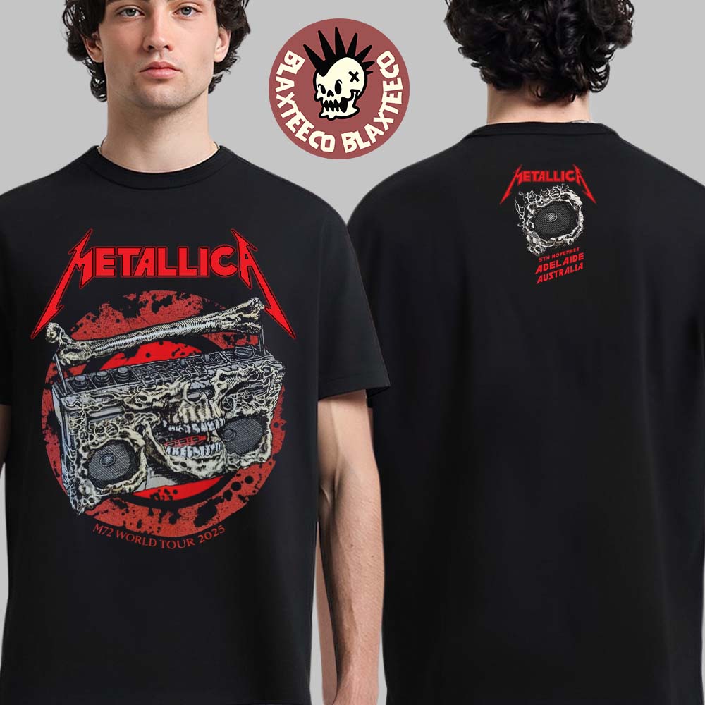 

Metallica Світовий Тур Повертається в Європі 2026 Розклад Дати Туру Двостороння Унісекс Футболка Чоловіки Жінки Оверсайз Бавовна Короткі Рукави XL