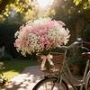 20 buketter av rosa och vita blommor, Realistisk beröring, Simulerade blommor, Centerpiece för årsdagar, Bröllop, Förlovningar, Hotell, Trädgårdar