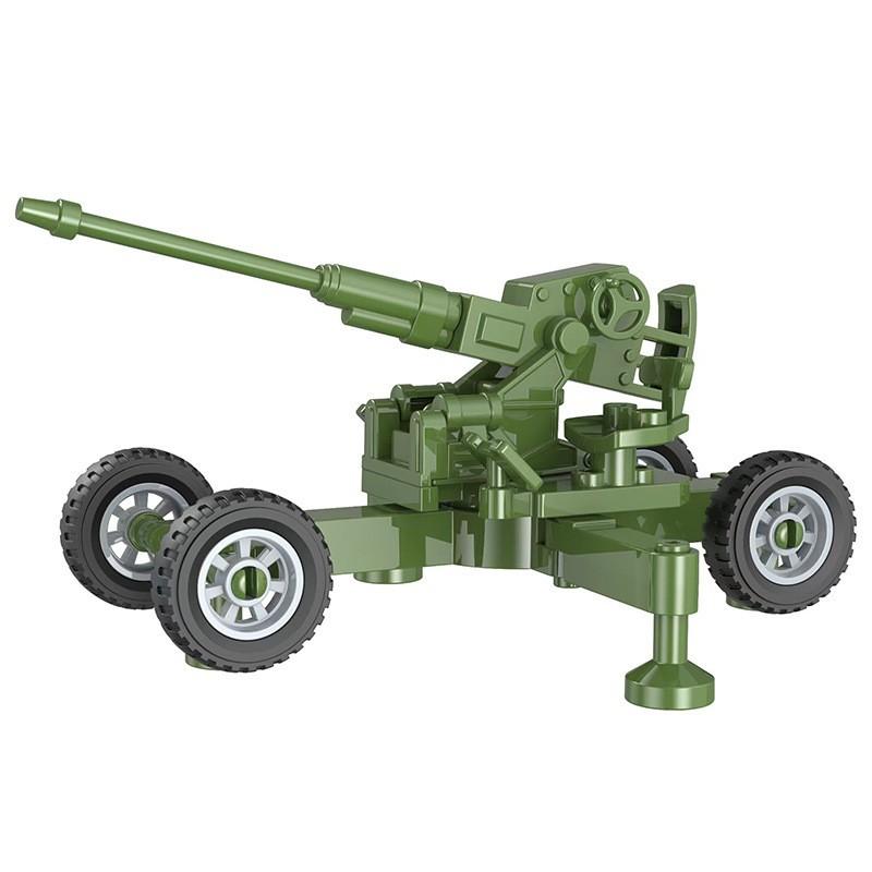 Doll Scene With Anti-Aircraft Maxine Anti-Aircraft Heavy Machine Gun Mortar Assembly Building Block