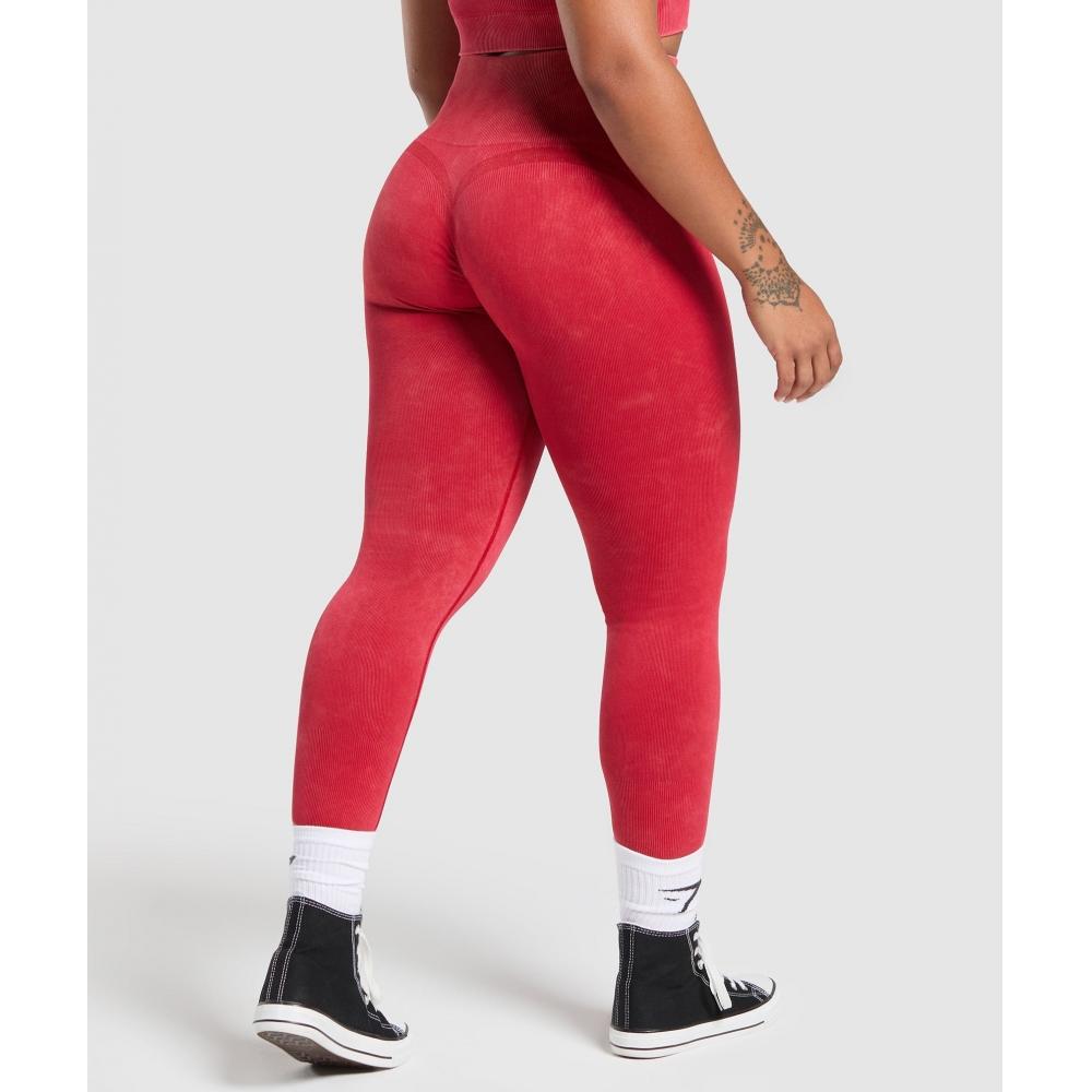 Gymshark Gains Seamless Leggings Carmine Red B9a1z Rb2q