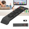 RC3902 Universal Big Button TV Remote Control Replacement ABS Black Durable Controller