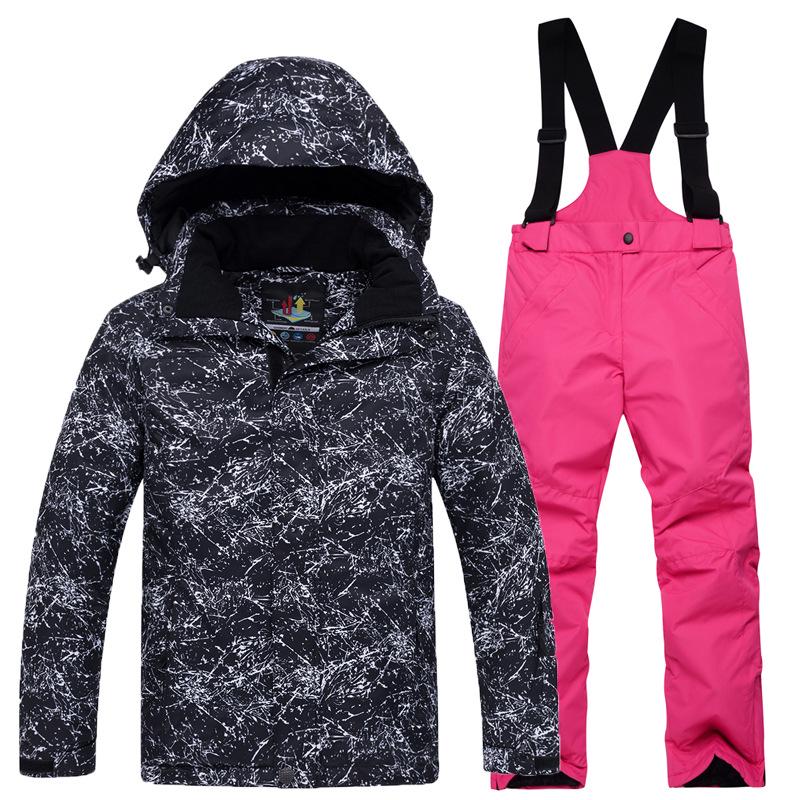 Children's Thickened Two-Piece Ski Suit for Boys and Girls - Warm Outdoor Winter Wear