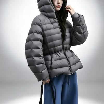 Down Jacket Women's Winter New Women's Clothing Duck Down Waist Strap Down Jacket Pinghu