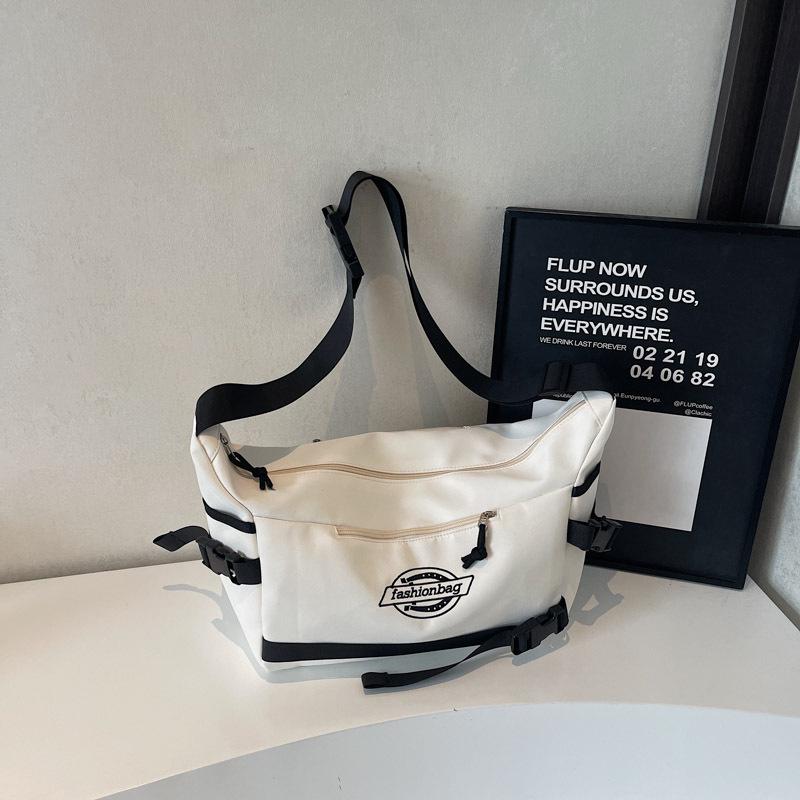 

Новая студенческая сумка для занятий, повседневная сумка-тоут 2025, персонализированная весенняя сумка через плечо, модная мужская сумка-мессенджер большой вместимости