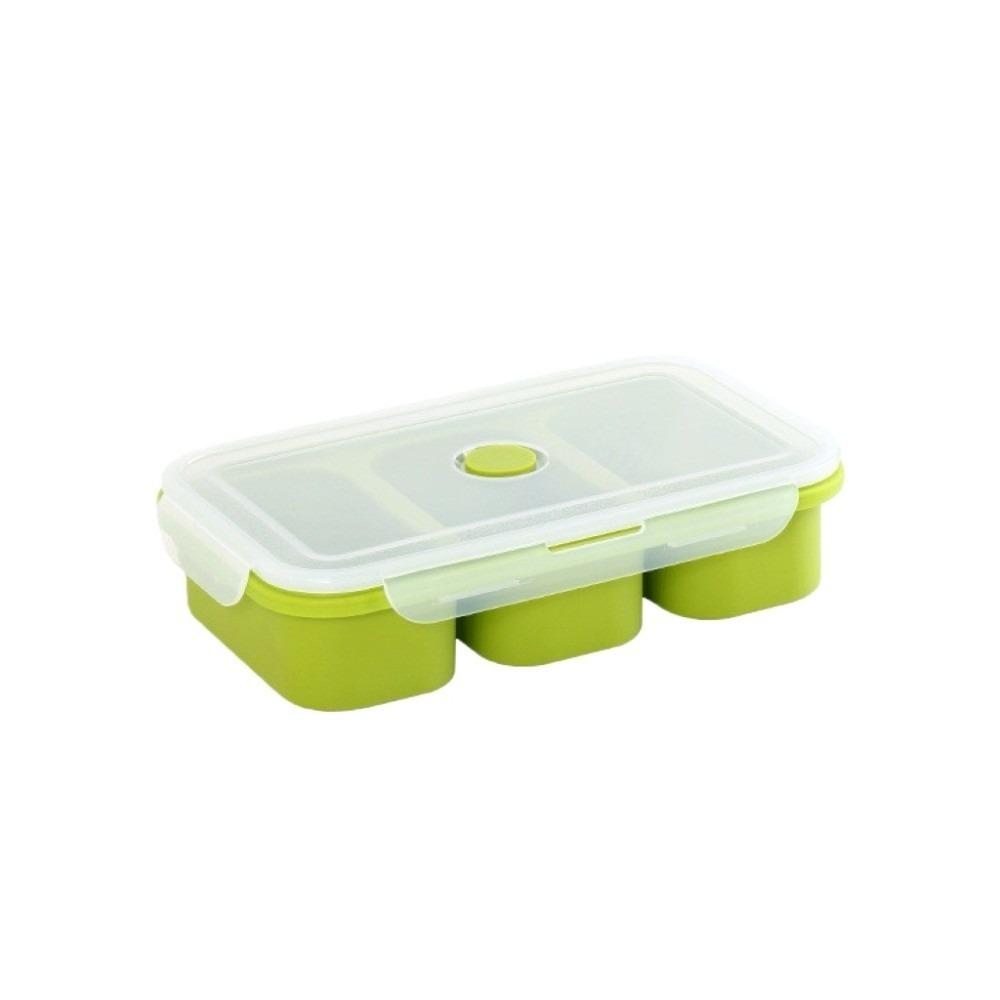 

Durable 750ml Freezer Soup Tray 3-Grid Silicone Soup Ice Cube Molds BPA-Free Double-sided Scale Food Meal Molds Food Preparation
