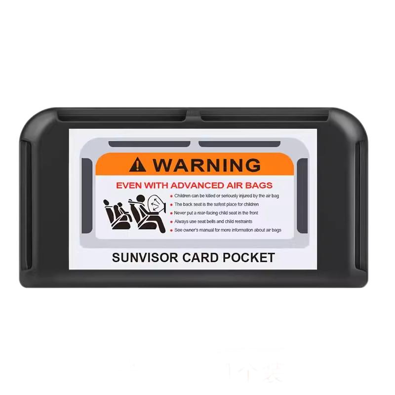 Car Sun Visor Card Holder Auto Interior Card Organizer Pasting Box Card Storage Holder Universal for Instrument Panel and Door