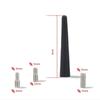1 Set Autoantenne Mini Kurz Fahrzeugzubehör Starkes Radio Dachmontage Fm Am Dab Schwarz 9cm Länge Auto Universal Mit Schrauben