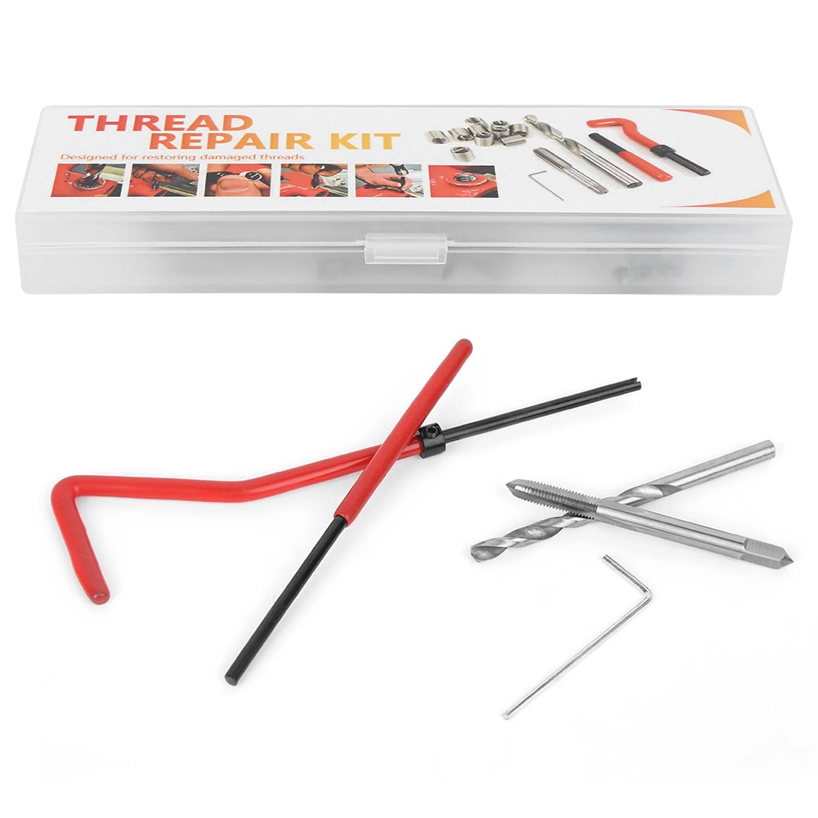 

Thread Repair Insert Set Thread Repair Insert Kit M4 with Transparent Plastic Box for Processing Machinery Threading Tool