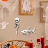 2Piece Skeleton Angler Shark Statue Set Resins Wall Decors For Halloween Parties Aquariums Enthusiasts Or Horror Collectors