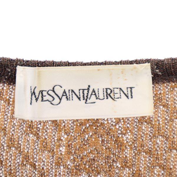 YVES SAINT LAURENT made in Japan Overall handle Long sleeve knit sweater Women Used