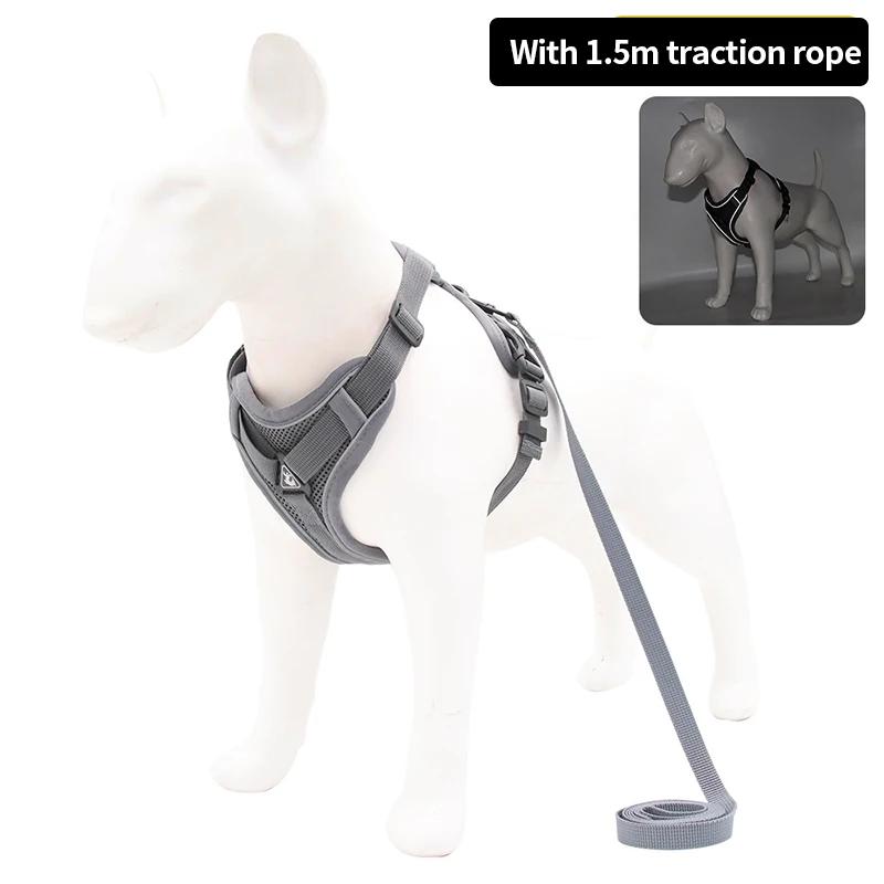 Dog Harness Leash Set For Small Medium Dogs Cat Hiking Adjustable Puppy Leash Reflective Harness Vest Chihuahua Pug Pet Supplies
