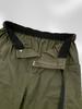 Loose Elastic Waist Nine-Tenths Women's Pants In Army Green Turkish Long-Staple Cotton Denim