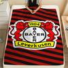 1Pc Bayer Leverkusen Print Flannel Blanket High Quality Warm Comfortable Cover for All Seasons Perfect for Gifts Home Decor