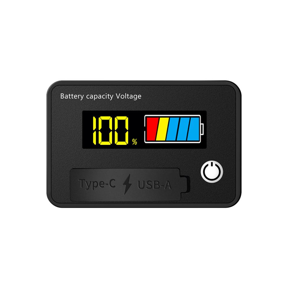 8-30V Battery Capacity Indicator LCD Digital Electricity Meter Lead-acid Lithium LiFePO4 Car Motorcycle Voltmeter Voltage Gauge