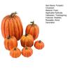 7Pcs Artificial Pumpkin Fall Decoration Thanksgiving Halloween Harvest Festival Foam Faux Pumpkin Ornament Assorted Size Fake Vegetable Party Decor