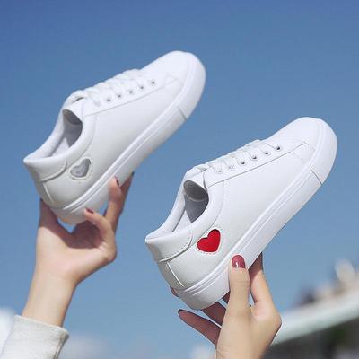2025 Lente/Herfst Dames Witte Leren Mode Sneakers: Veelzijdige Platte Schoenen