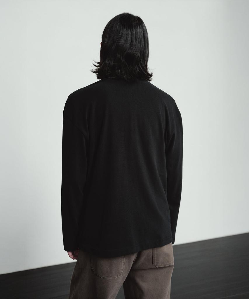 BLANKROOM Noble Henley Neck Tee_Black