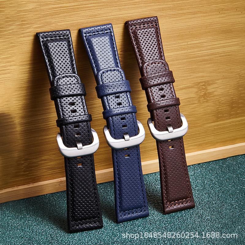 Pinhole Seven Friday Real Cowhide Strap First Layer Calfskin 28Mm/Watch Accessory, Comfortable To Wear