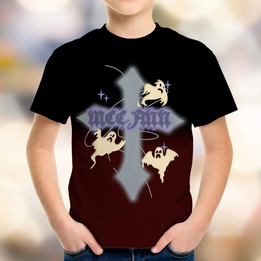 4-15 Years Old T Shirts Letters Comfortable Polyester Girls Children Long Sleeve T-Shirt Cartoon 3D Printed T Shirt Kids Clothing