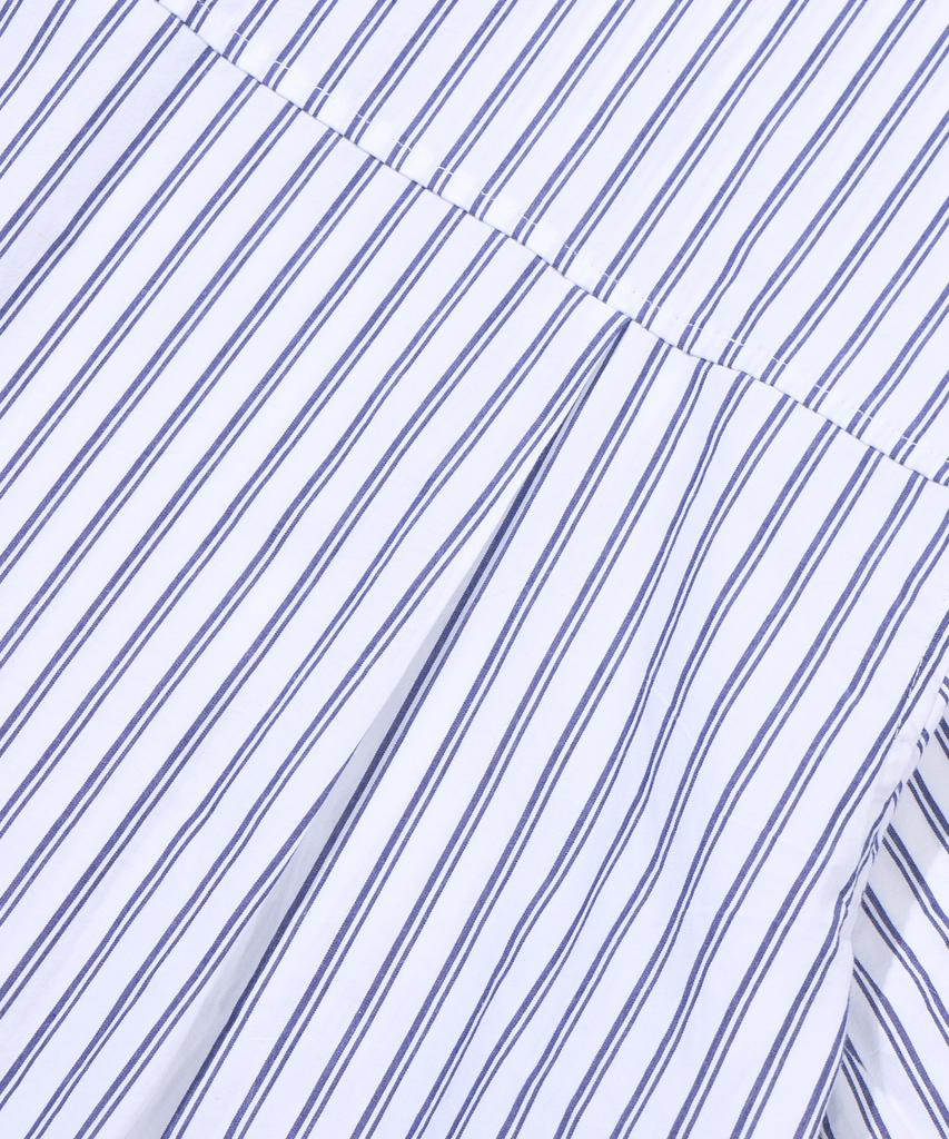 AGOD Crop Half Stripe Shirt [Navy]