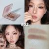 Mini 3- Earth Brown Eyeshadow Palette Pearly Matte Grey Glitter Eye Shadow Shiny Shimmer Eye Pigment High Gloss Makeup