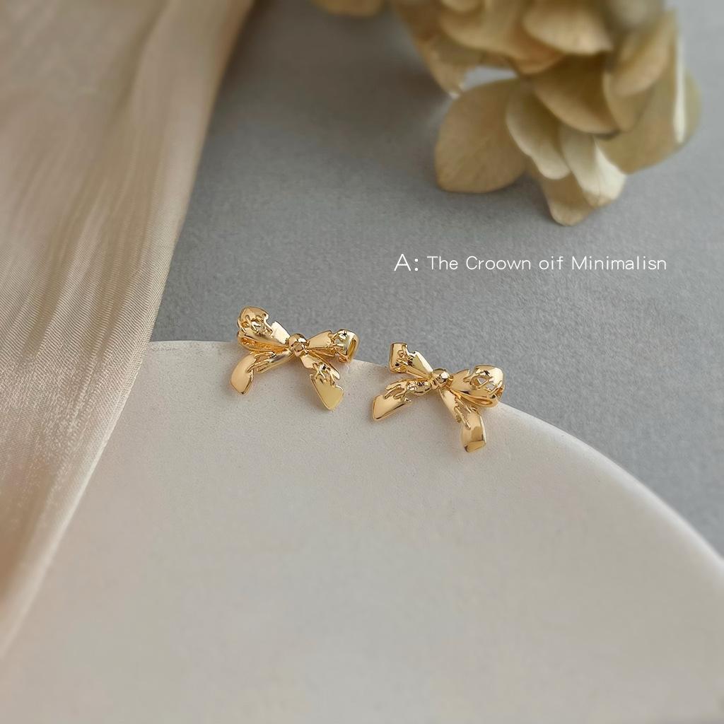 Дизайнер~ Оригинальная прошивка трещина бант булавка покрытие инс креативные серьги-гвоздики