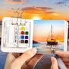8/15 Grid Mini Watercolor Paint Box Acrylic Checkered Watercolor Box Portable Notebook For Sketching Traveling And Painting