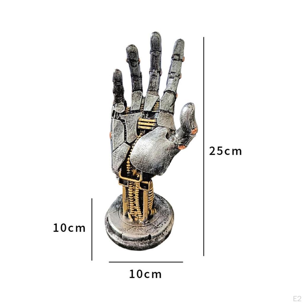 Robotic Hand Statue Game Controller Rack Resin Sculpture Desktop Ornament for Table Centerpiece